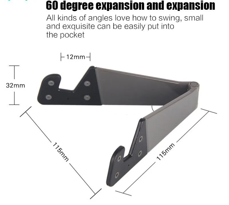 Universal Foldable Mobile Cell Phone Stand Holder for Smartphone and Tablets Dual support V Shaped Folding Bracket for phones Tablet PC Mout