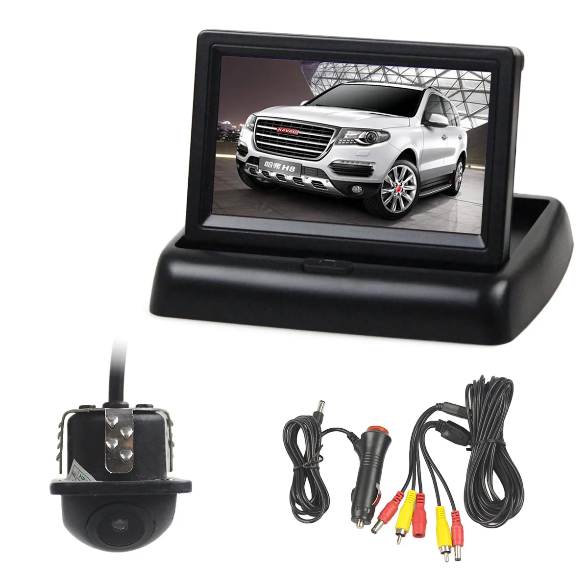 DIYKIT 4.3 pouces Kit de caméra de recul de voitureDIYKIT moniteur de voiture de secours écran LCD voiture vue arrière caméra Kit de système de stationnement