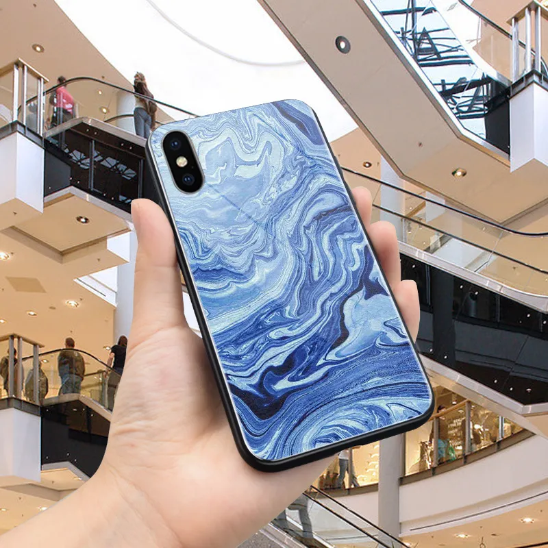 iPhone x 8 7 6 6sプラス焼戻しガラスカスタムメイドの裏ケースファンダカバーデザインあなた自身の写真