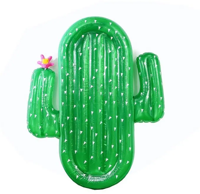 Grote grote grootte groene platte opblaasbare cactus drijvende volwassen pool party baby speelgoed water bed zwemmen ring cirkel drijft matras