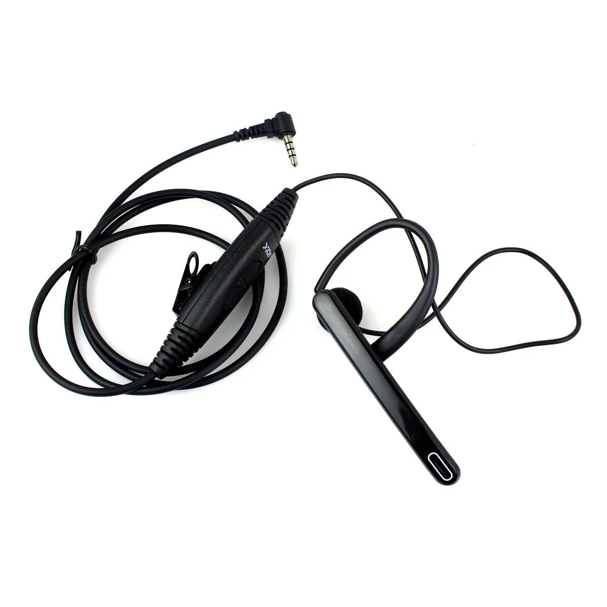 3,5 mm 1-Pin-Ohrbügel-Ohrhörer-Mikrofon-PTT-Headset für YAESU VERTEX VX-2R VX-3R FT-60R