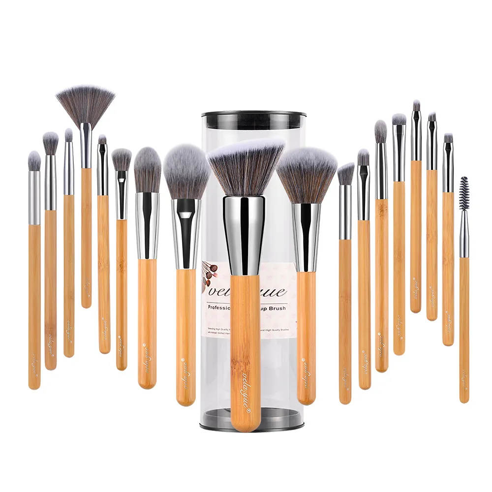 VELA.YUE Travel Make-up Pinsel Set Professionelle Full Funktion Vegane Pulver Foundation Blush Bronzer Eyeshadow Makeup Tools Kit mit Kasten