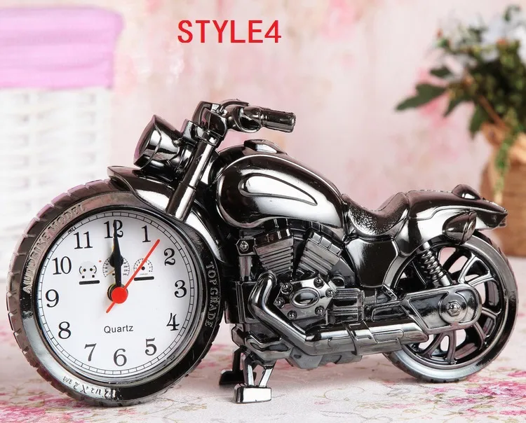 wholesale Cool Motorcycle Motorbike Design Alarm Clock Desk Clock Table Decoration Drop Shipping Creative Home Birthday Gift Free DHL