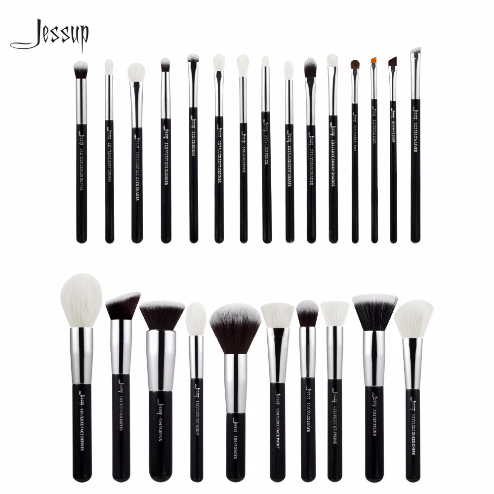 Jessup Brushes Nero / Argento Pennelli Trucco Professionale Set Trucco Kit  Strumenti Pennello Fondotinta Powder Blushes T175 Da Dhbong, 98,69 €