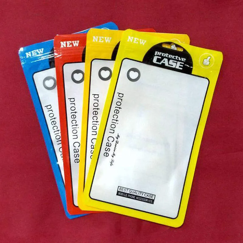 12*21cm OPP PVC Poly Bag Zipper packing bag Plastic OPP Retail packaging package pouch bag For phone case 5.5 inch