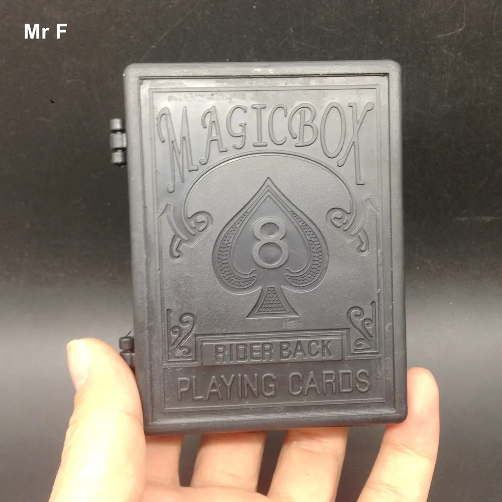 Närbild Magic Black Magic Box Props Restore Playing Card Magic Trick Game Children's Toys Kids Gifts