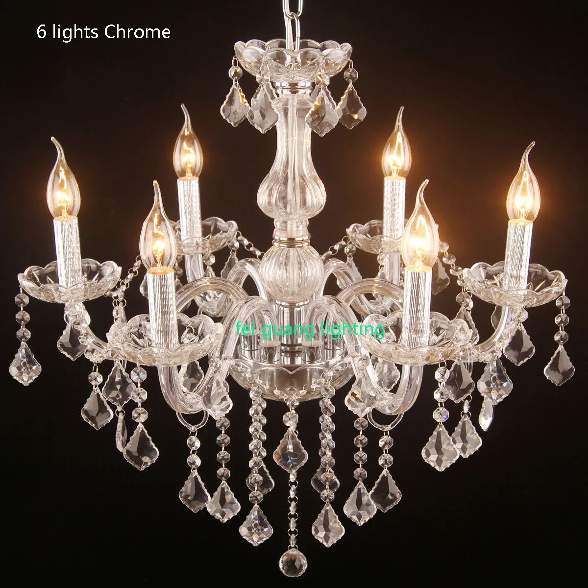 Lustre en cristal de style bohémien, bougie ronde, 6/8 lumières, éclairage suspendu, salle à manger, lustre en verre moderne, cristaux