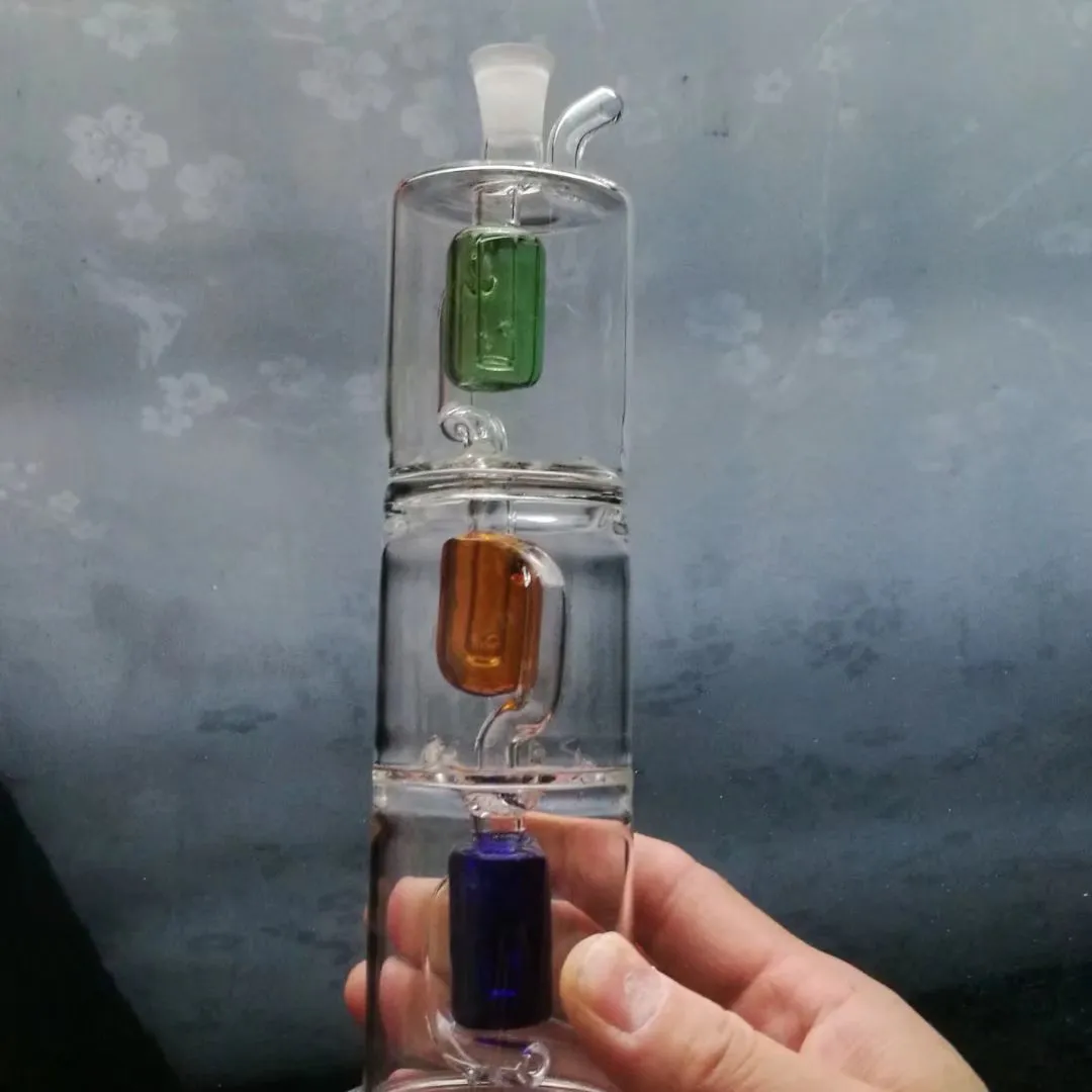 Три полки фильтрованных бутылок с водой Оптовое стеклянное кальян, стеклянные водопроводные фитинги, бесплатная доставка
