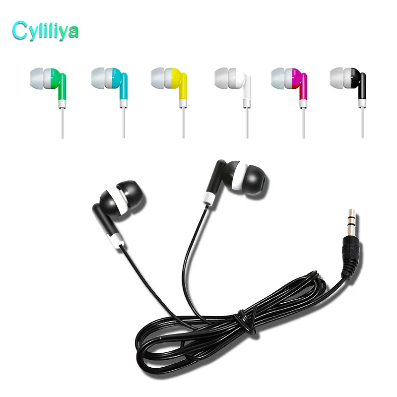 Earbuds atacado 200Pcs / lot descartável Earphones Headphones baixo custo para a Biblioteca Teatro Museu Escola, Hotel, presente Hospital