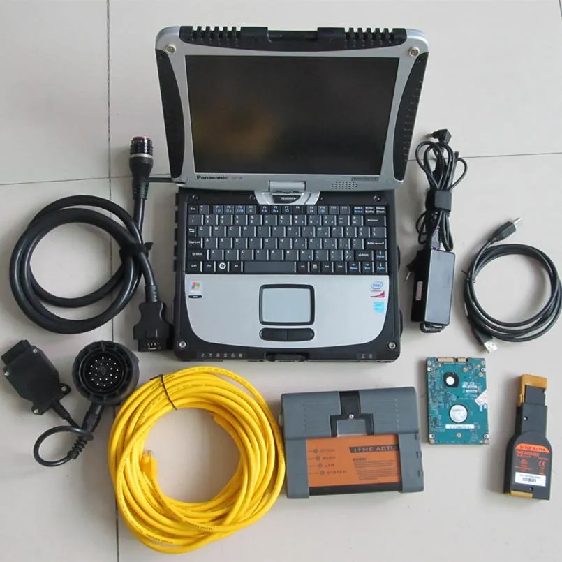 Per scanner diagnostici BMW TOOL icom a2 b c con laptop hdd da 1000 GB cf19 touch screen TOUGHBOOK set completo