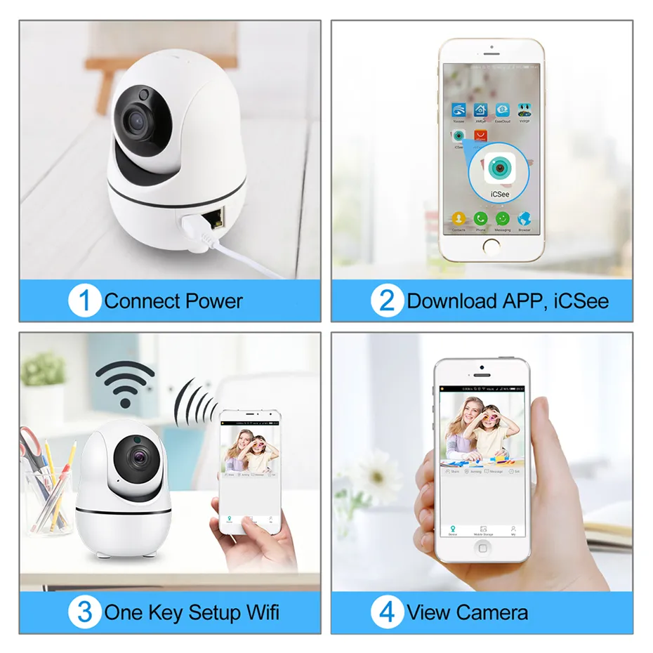 2024 New1080P Smart WiFi Security Camera, 2MP Wireless Home IP