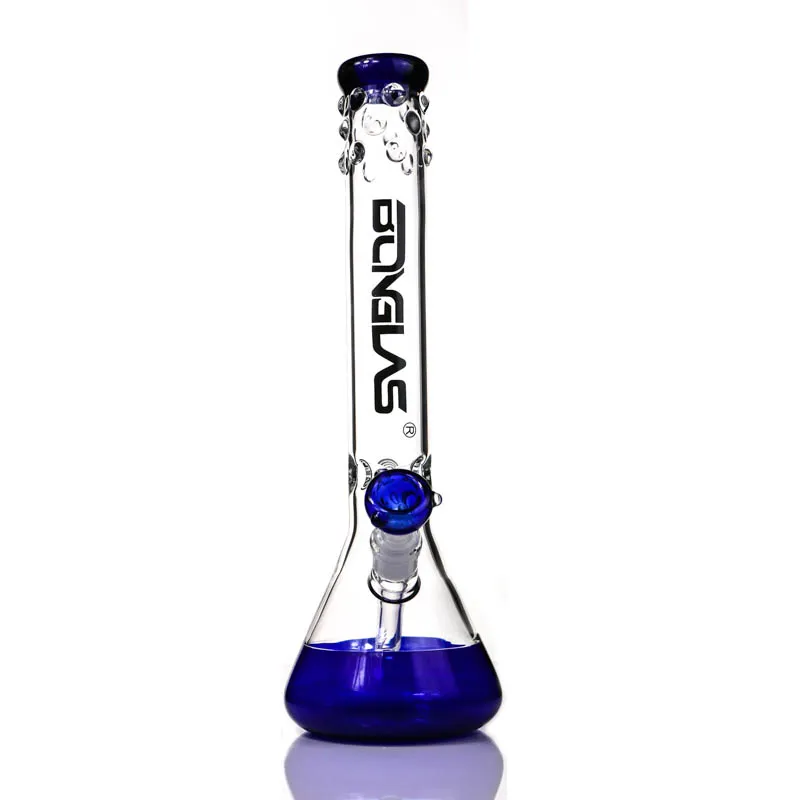 물 담뱃대 15.7 ''Bonglass Bong Beaker Base Glass Bongs Iceatores Blue Water Pipe