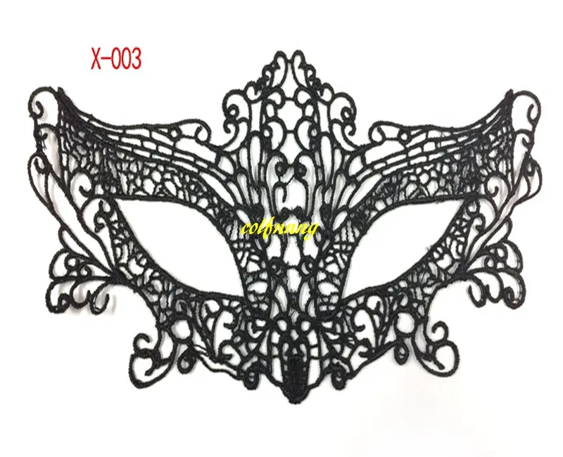 20 stks / partij Zwart Sexy Dame Kant Masker Uitsparing Oogmasker Voor Maskerade Party Fancy Dress Costume Halloween Party Fancy