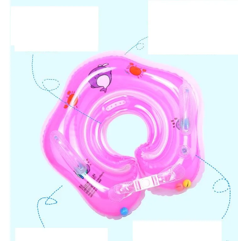 Ragazzi Ragazze Swim Neck Anello galleggiante Baby Swimming Circle Sport acquatici estivi Galleggianti Anelli Acqua galleggiante infantile Materasso da piscina con campane Accessorio nuotare