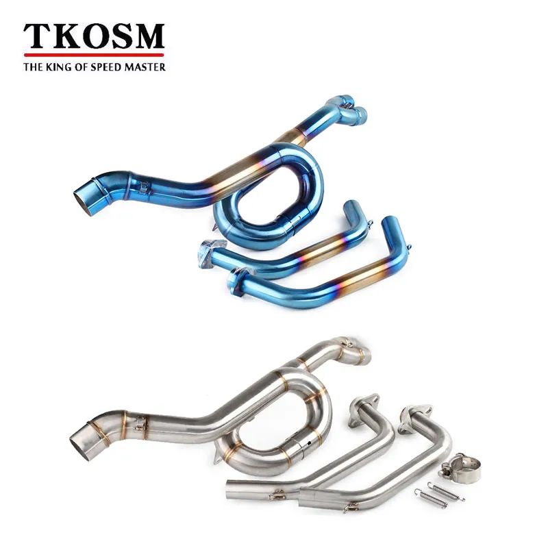 TKOSM لياماها YZF R3 R25 MT-03 MT-25 دراجة نارية ماسورة العادم الاتصال الأنابيب ل MT03 MT-03 R3 R25 R30 2014-2016 الأنابيب الأمامية