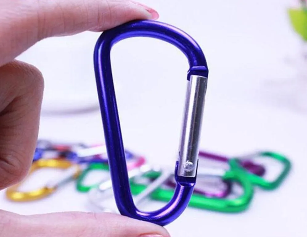 야외 미니 알루미늄 Multitool Carabiners Keychain 내구성 캠핑 하이킹 Carabiner 열쇠 고리 스냅 클립 후크 Carabiners 무료 배송