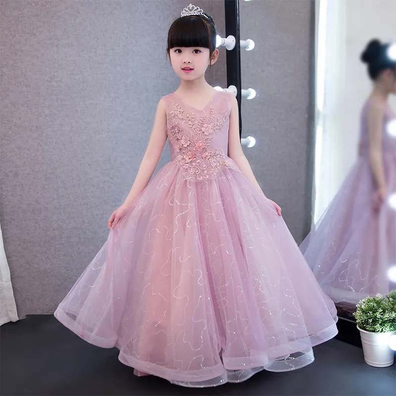 Amazon.com: Kids Child Girls Pageant Gown Christmas Xmas Dance Party  Costume Princess Dress Girls' Christmas (Blue, 3-4 Years) : Clothing, Shoes  & Jewelry