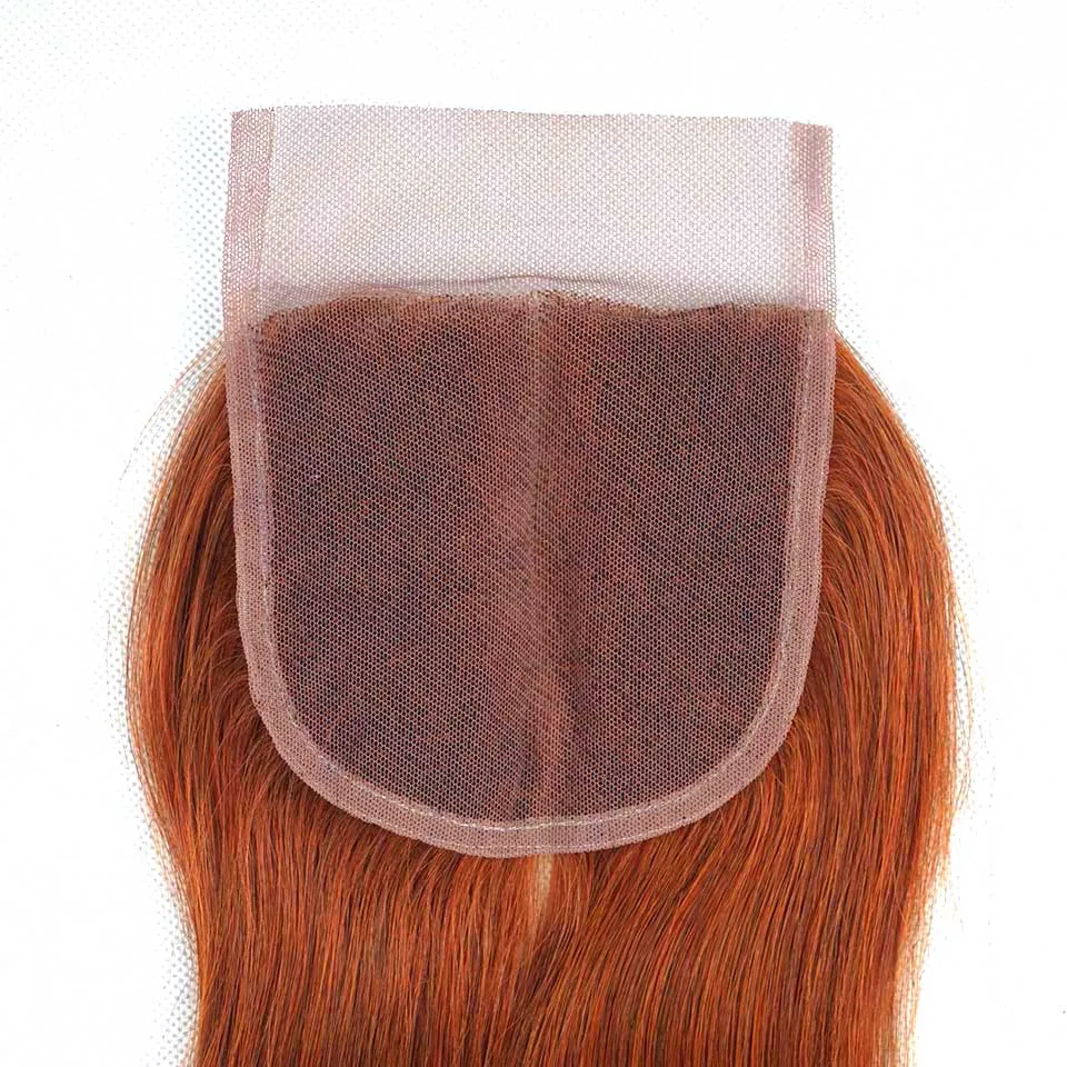 Gerade 33 Farbe 3 Bündel mit 4x4 mittlerem Teil Spitze Frontaler Abschluss Malaysian Human Hair Webs Haarfarbe für schwarze Haut 9859059