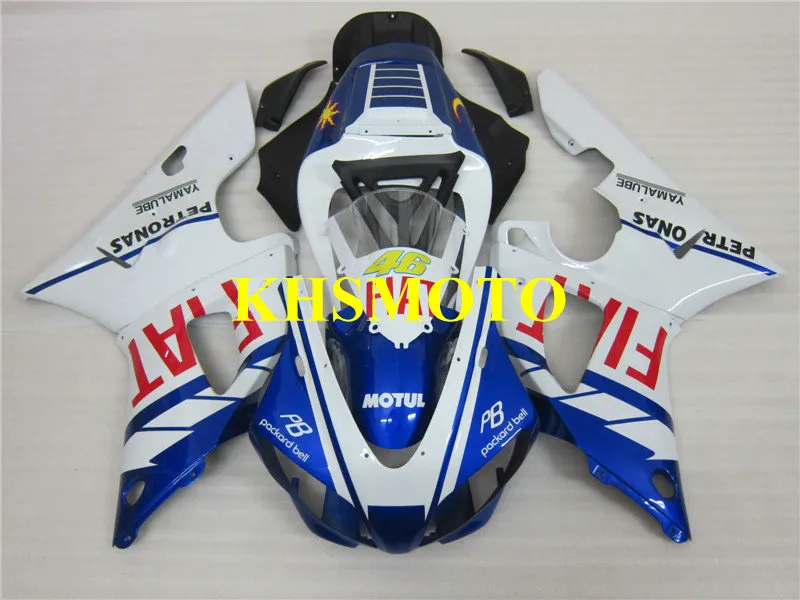 Kit carenatura moto Hi-Grade per YAMAHA YZFR1 98 99 YZF R1 1998 1999 YZF1000 ABS Set carenature blu bianco freddo + Regali YS17