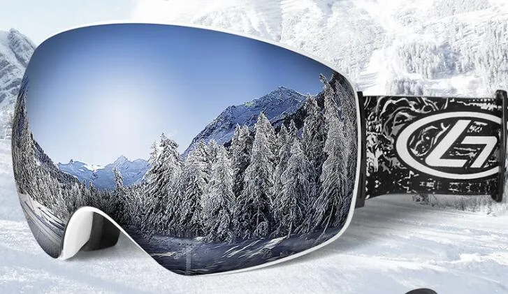 New ski goggles double anti-fog adult large spherical ski glasses all-inclusive ski equipment eye protection, sharpening, windproof