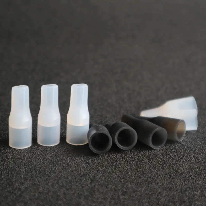 Silikon platt munstycke täcker gummi dropp spets kisel engångstips testare cap 9mm diameter för ploom tech iqos dhl