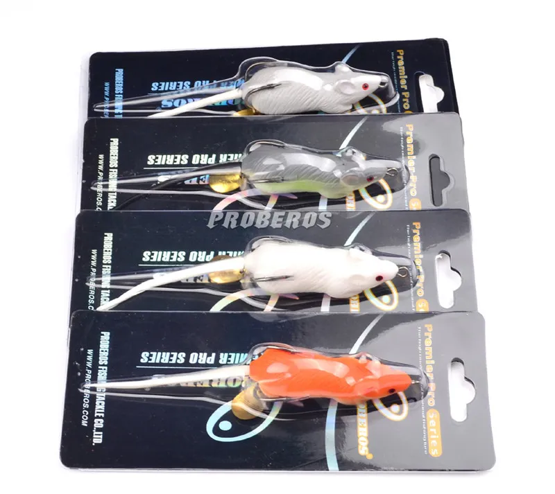 Likelife Mouse Spinnerbaits bass Esca artificiale 7 cm 11,64 g Gomma siliconica morbida Pesce nero Pesce gatto Esca per pesca d'acqua dolce