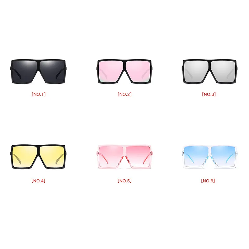 New Square Oversized Sunglasses for Women Fashion Sun Glasses Lady Brand Designer Vintage Shades Gafas Oculos de sol UV400