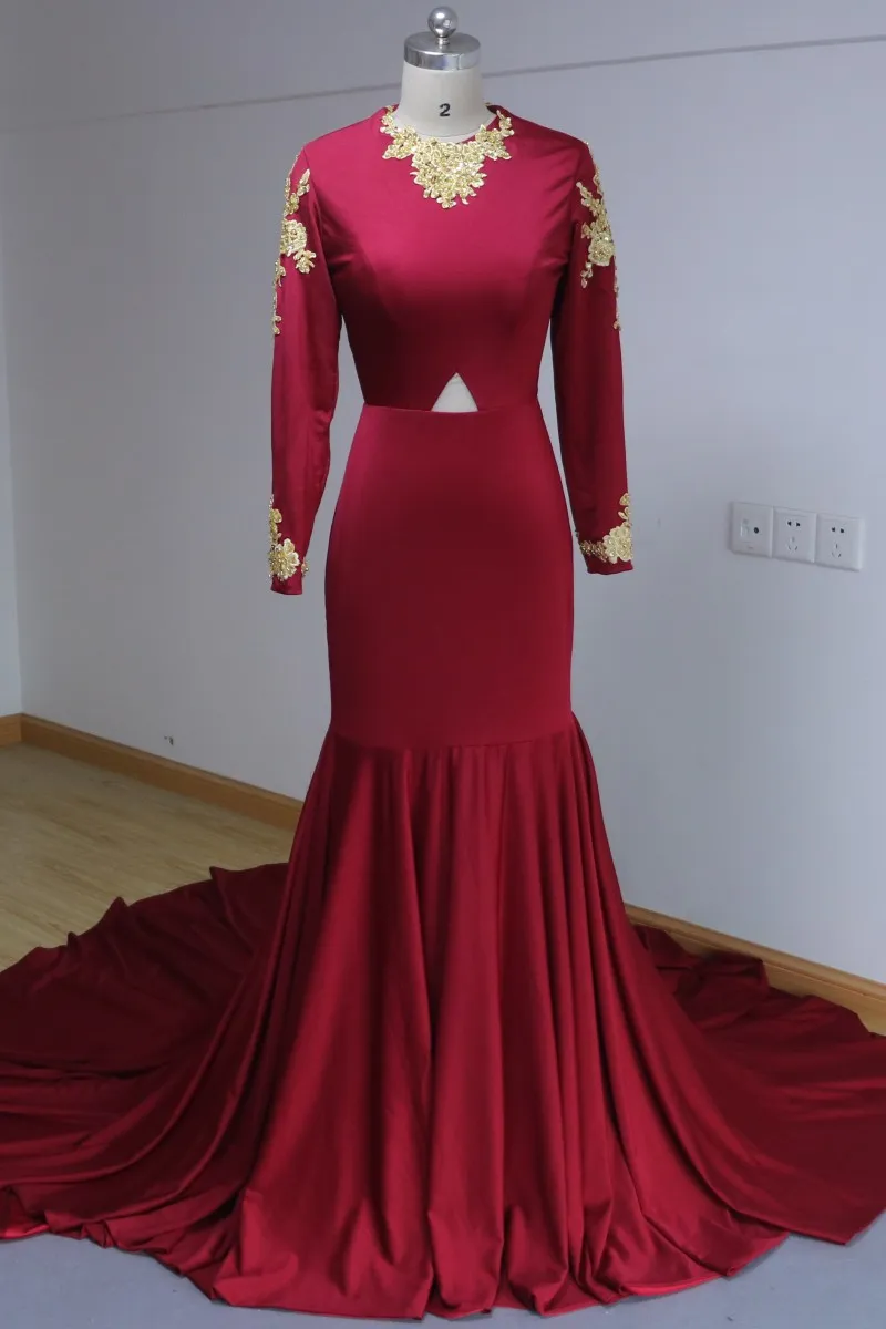 Wine Red Mermaid Prom Dresses Sexy South African Gold Appliques Burgundy Long Formale Abito da sera da sera su misura le dimensioni personalizzate