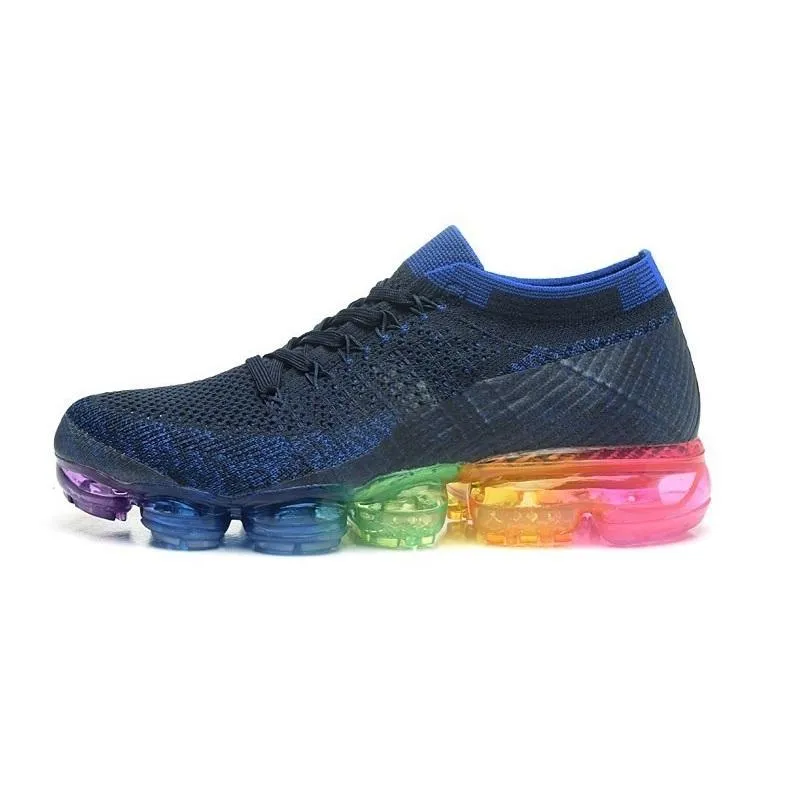 2018 Nowy V1 Rainbow Betrue Shock Real Qualit Casual Shock Siłownia Buty do biegania Mężczyźni Kobiety Sneakers Trening tenisowy Szsie 36-46