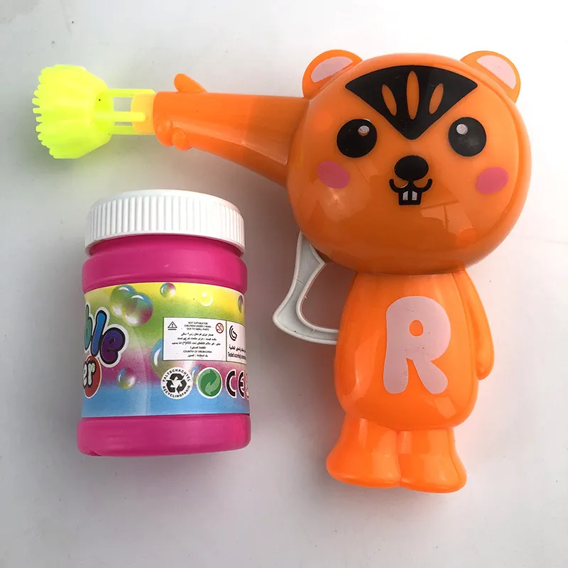 Jouets d'extérieur pour enfants, pistolet à bulles d'animaux, modèle de dessin animé, jouets en plastique, cadeau pour bébé, pistolet à eau coloré 6100985