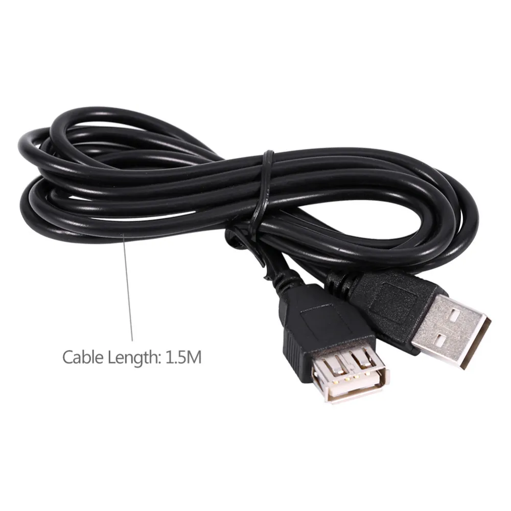 5 pés de cabo de extensão USB 2.0 de alta velocidade tipo A macho para cabo extensor tipo A fêmea