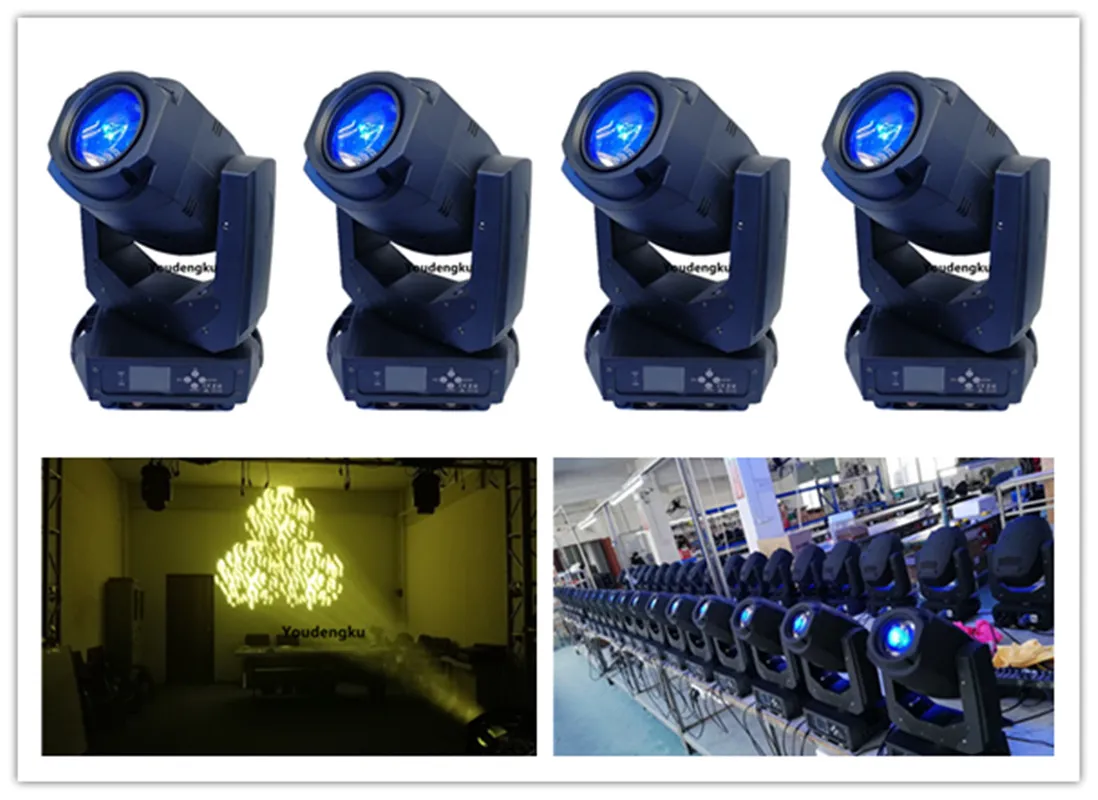 8 Stuks Sharp Beam Spot Zoom 3-in-1 Roterende GOBO 200W Spot LED Moving Head LED DJ Light