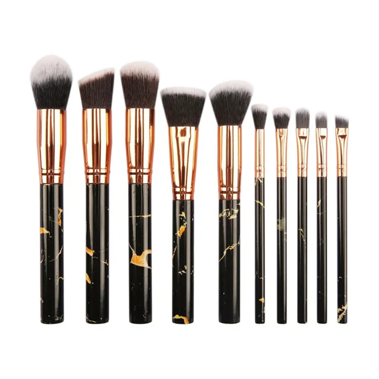 =Marble Makeup Brushes Blush Eyeshadow Face Powder Make Up Brush Set Foundation Coutour Tools by DHL