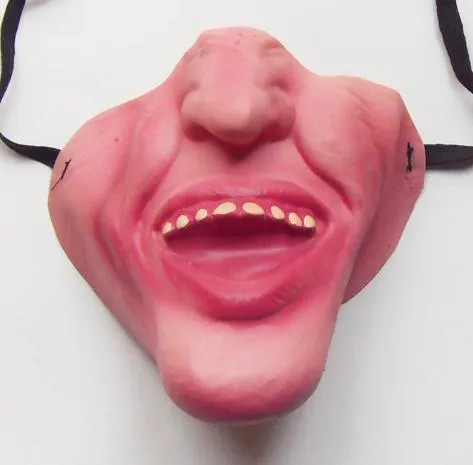 Halloween Zombie lateksowa straszna maska dolna połowa twarzy przebranie Party śmieszne maski dla dzieci dorośli przebranie na karnawał rekwizyty Jester/Jolly maska prezent