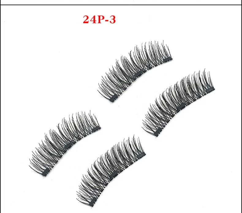 العلامة التجارية الجديدة ثلاثة المغناطيسي جلدة ماكياج المهنية ملحقات للعيون طبيعية لونغ 3 المغناطيس وهمية الرموش دي إتش إل الحرة