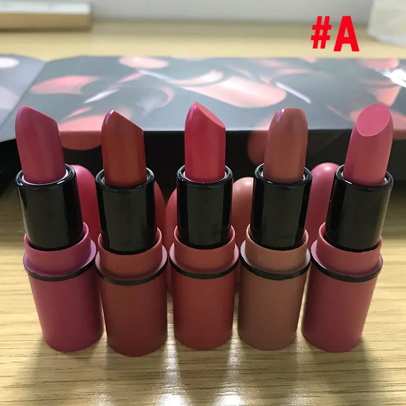 جديد م العلامة التجارية الصقيع مثير أحمر الشفاه m ماكياج نظرة في صندوق يكون sfnsational mini size / set lipsticks أحمر الشفاه ماتي