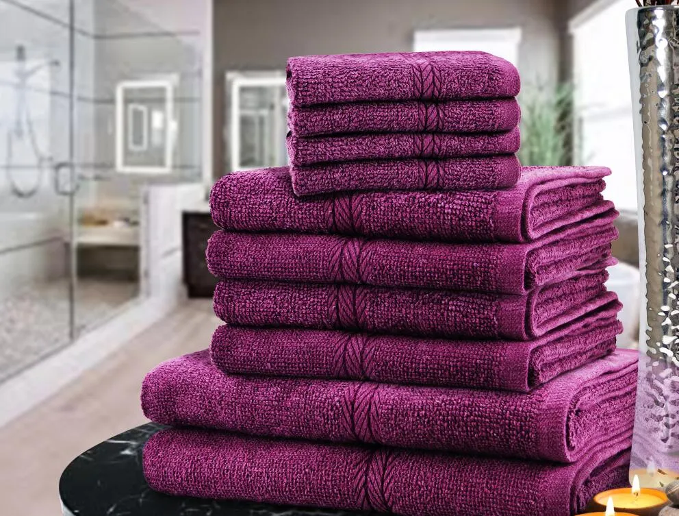 LUXURY TOWEL BALE SET 100% COTTON FACE HAND BATH BATHROOM TOWELS 9