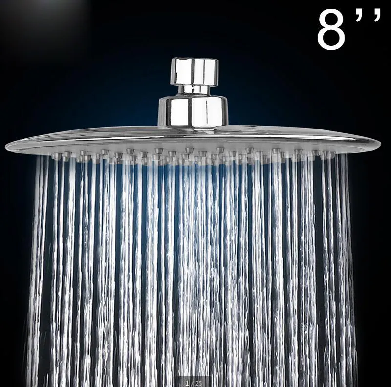 Shower Head 8 Inch Ultra Thin Pomme De Douche Ducha Chuveiro Doccia