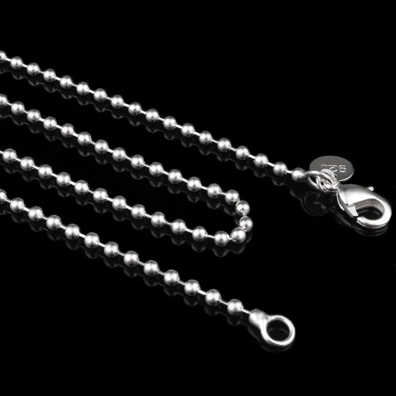 Gratis frakt16-30 tums silverpläterad halsband 10st 2,4mm ormkedja halsband 925 stämplat för kvinnor mode smycken