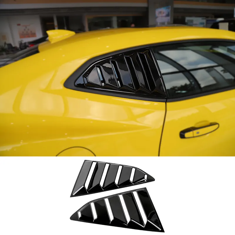 Rear Window Side Vent Louvers Scoop Decoration Cover Stickers Interior Accessories For Chevrolet Camaro 2017 Up Car Styling