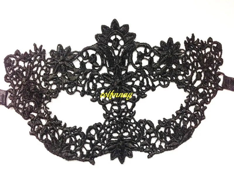100 pz/lotto Black Sexy Lady Lace Mask Soft Eye Mask Masquerade Party Fancy Dress Costume Halloween Party Fancy