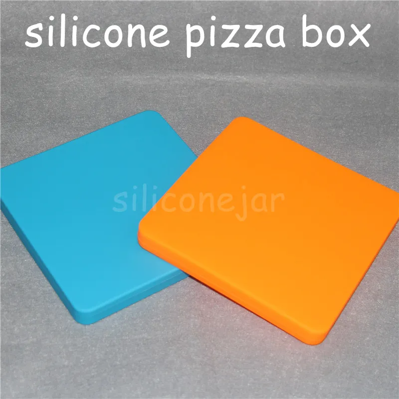 Contenitori personalizzati in silicone piatto quadrato da 200 ml per cera Novità Vaso concentrato per pizza Vaso in cera siliconica Contenitore quadrato in silicone Strumenti Dabber