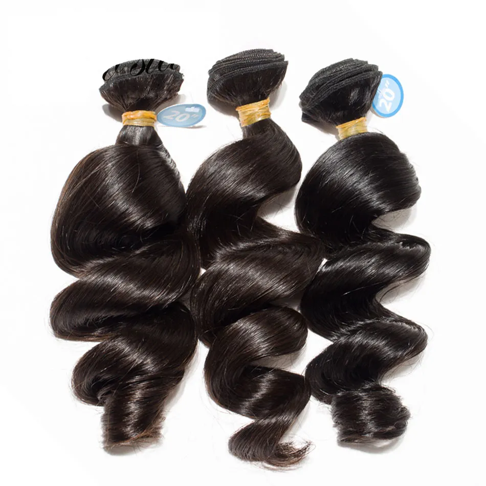 Brésilien lâche vague vierge cheveux 3/4 bundles meilleur 10A non transformés péruvien indien malaisien cheveux humains tissage couleur naturelle peut blanchir peut teindre