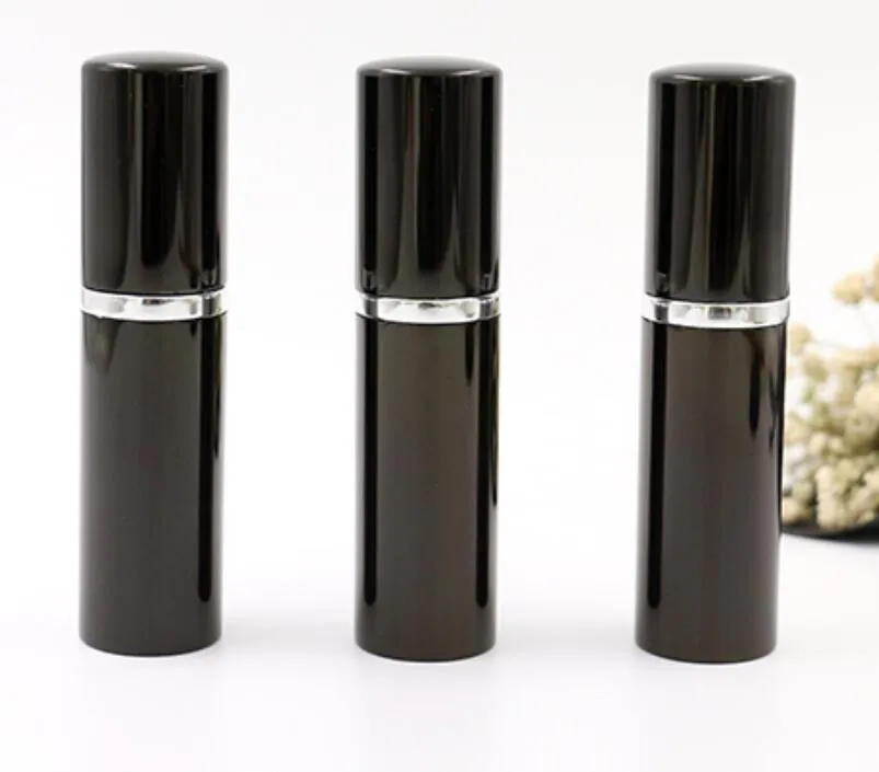 Wholesale Black color 5ml 10ml Mini Portable Refillable Perfume Atomizer Spray Bottles Empty Cosmetic Containers LX3043