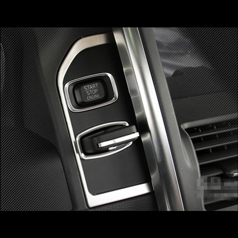 Stal nierdzewna dekoracja panelu klawiszowego Pokrywa Pokrywa Wewnętrzne Paski urządzenia zapłonowe dla Volvo XC60 Akcesoria 243W