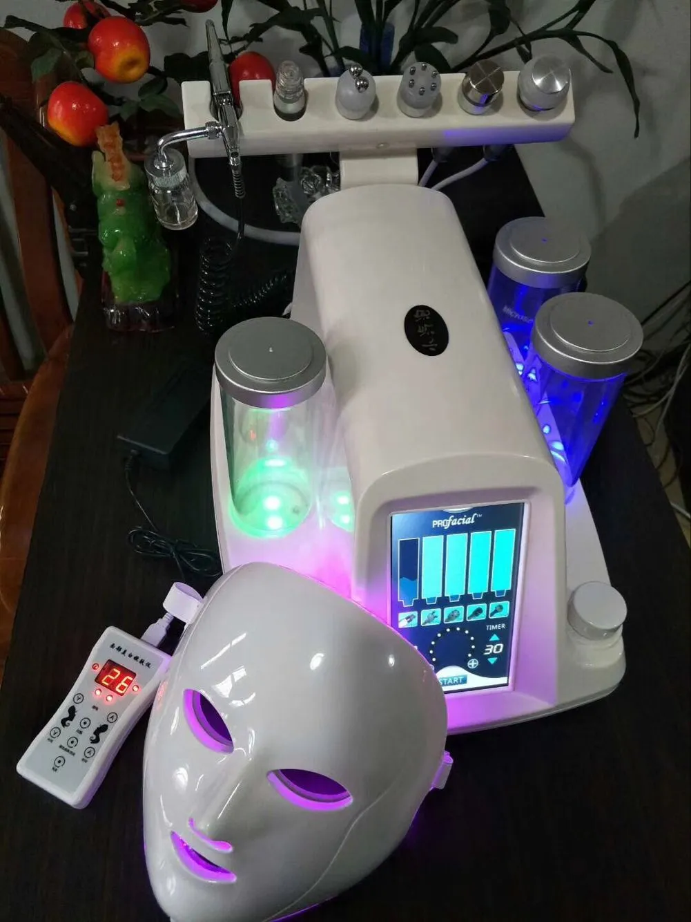 新たにデザイン5,6,7 in 1 Hydra Dermabrasion RFバイオリフティングスパフェイシャルマシン/ハイドロマイクロダーマブレーションフェイススパ機/水皮脂