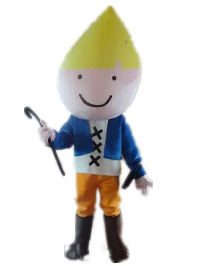 2018 Discount factory sale a thin boy mascot costume with a crutch for adult to wear
