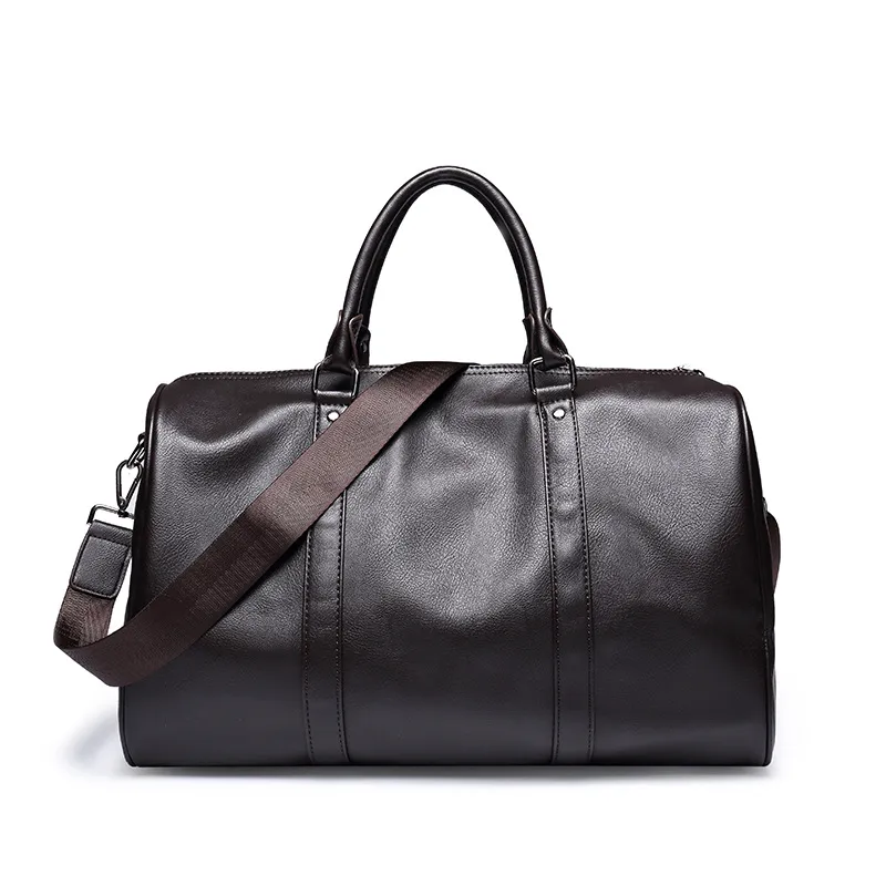 High Quality PU Leather Men's Travel Bags Large Capacity Men Messenger Bags Travel Duffle Handbags Men's Shoulder Berchirly