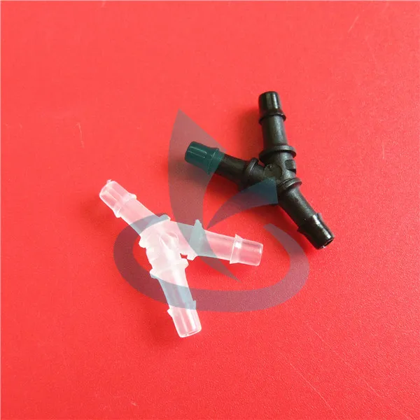 300pcs 3X2MM printer ink tube connector Y shape for Epson DX4 DX5 DX2 Mimaki Roland Galaxy Zhongye Xuli plotter plastic ink fiitings