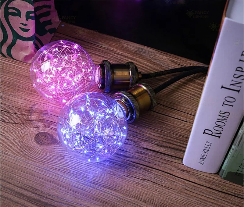 Led lamp e27 led bulb christmas string lights 110v 220v filament bulb g95 holiday lights christmas decor for home FANCYLIGHTING